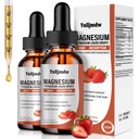 Magnezyum Glycinate Liquid Drops,1000 mg Sıvı Magnezyum Supplement with Bromelain, Vitamin B6 C D, High Abors Magnezyum Kompleks for Night, Muscle & Energy Support, 2 Fl Oz (Pack of 2)