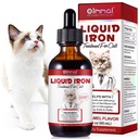 Liquid Iron Supplements for Cats and Kittens - with Folate and B12 – Supplements Anemia, Promotes Blood Health, Oxygen Supply and Blood Cell Formation – Increase Low Energy Levels – Lethargy - 2 oz