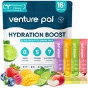 Venture Pal Sugar Free Electrolyte Toz Paketleri - Sıvı Günlük IV Hydration Packets | Elektrolytes 5 Vitamin ve 7 Electrolytes | Hua Friendly | Non-GMO | sertifikalı Vegan | 16 Sticks