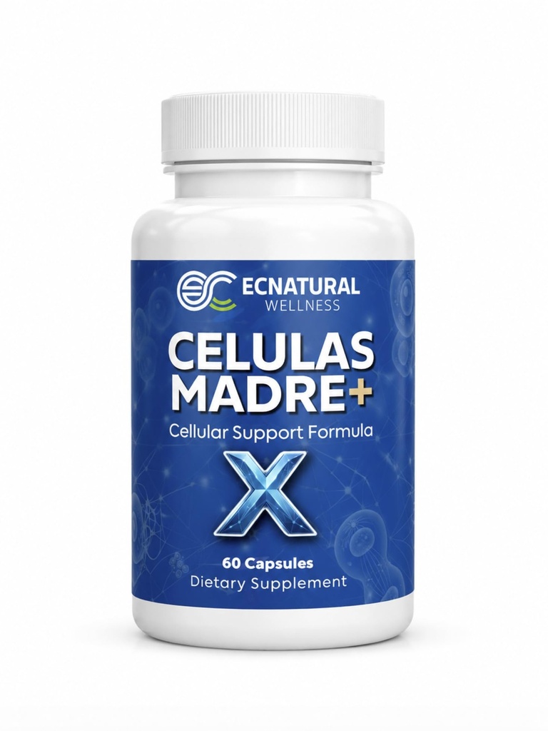 Celulas Madre Plus X Supplement with Spirulina & AFA Algae, Botanical Formula, 60 Capsules, 30 Servings, Adult Dietary Supplement for Daily Use