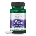 Swanson çinko Picolinate Chelated Mineral Supplement for Yetişkinler Seeking Immune, Vision, and Prostate Support - Body-Preborn Form - 22 mg (60 Vegan Capsules)