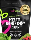 Greens for Pregnant Women - Safe Prenatal Greens Powder - OBGYN Approved Fertility & Pregnancy Supplements - Organic Pregnancy Green Powder - Yummy Prenatal Energy & Hydration Drink Mix - 24 Servings