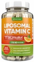 DACHA Natural Liposomal Vitamin C - 1700 mg, 200 Capsules, Immune System & Collagen Branson, High Abxia Fat ► VIT C, Buffered, Skin Vitamins, Vegeterian, Vegan