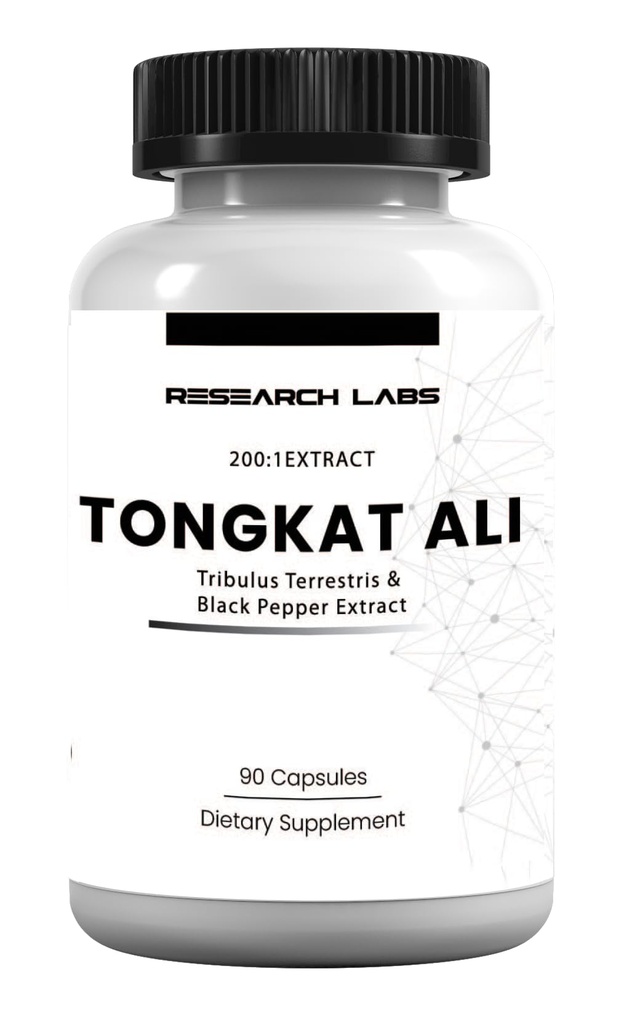 Araştırma Laboratuvarları Longjack Tongkat Ali Extract Capsules 200x Güçlü | 200.000 mg | Güçlü, Drive, Performans ve Kas Mass Mass
