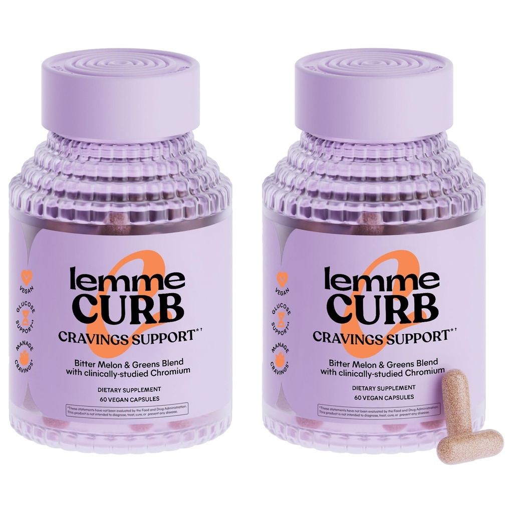 Lemme Curb - Cravings, improve Carb Metabolism, Kilo Yönetimi Desteği, Klinik olarak Studied Chromium Picolinate, Bitter Melon, Ceylon Cinnamon & Greens Superfood - 60 Kont (Pazarlama)