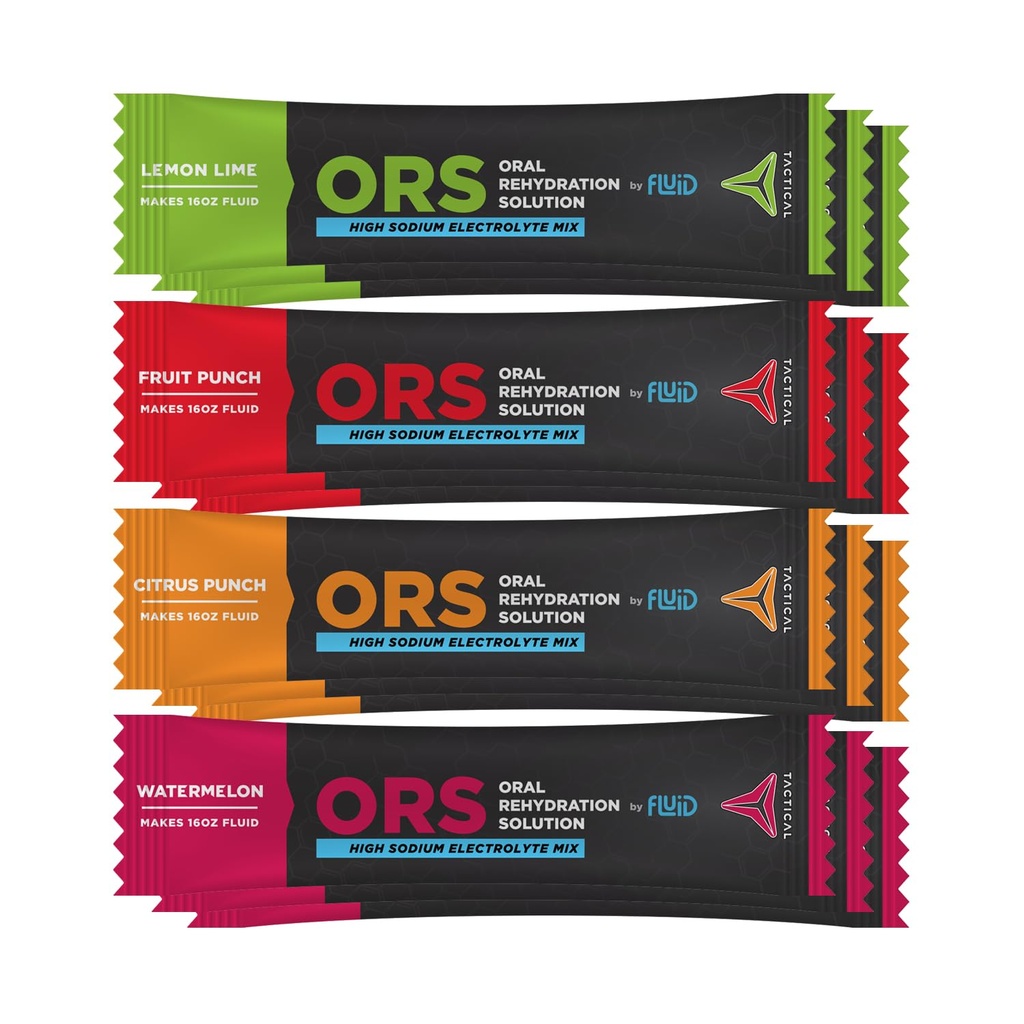 Akış Taktikleri - ERS (Oral Rehidr çözümü), Recover Fast Dehidr Electrolytes, 12pack (4 Flavor Çeşitli Paketi)