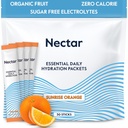 Nectar Hydration Packets - Elektrolytes Toz Paketleri - Şeker veya Calories - Organik Meyve Sıvı Günlük IV Elektrolytes Toz Dehidrasyon Yardımı ve Hızlı Rehidrasyon (Orange 30 Pack)