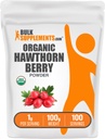 BulkSupplements.com Organik Hawthorn Berry Toz - Herbal Supplement, Hawthorn Berry Organik - Vegan & Gluten Free, 1g hizmet başına 100g (3.5 oz) (Paket 1)