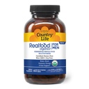 Country Life RealFood Organics for Men – 60 Tabletler | 1,300 mg Organik Fermented Whole Foods, 7Mushroom Superfood & Aloe – Sertifikalı Gluten-Free, Vegan & USDA Organik Multivitamin