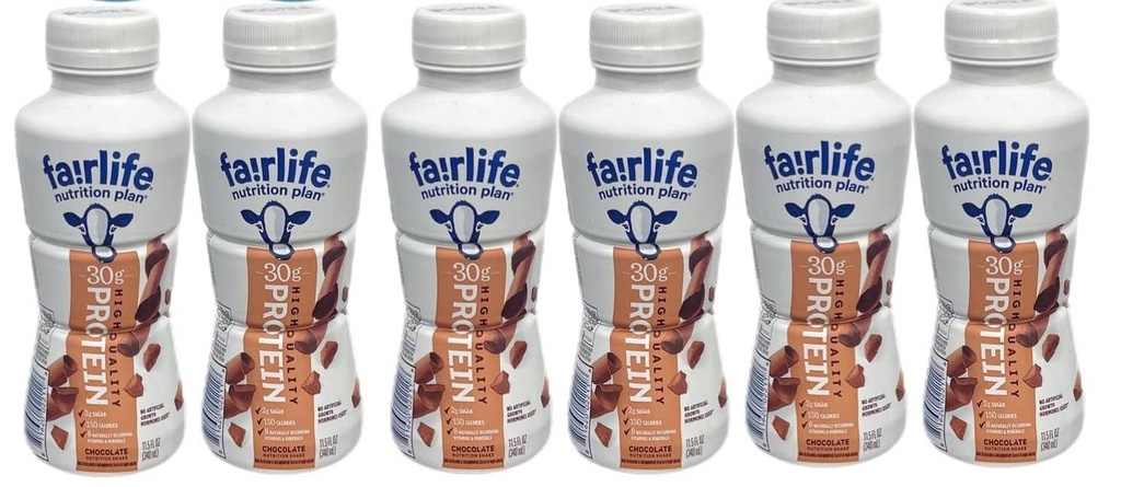 High Protein Chocolate Nutrition Shake – 30g Protein per Bottle | 6 Pack,8 Pack 12 Pack (11.5 Fl Oz) | Only 2g Sugar & 150 Calories | Enriched with 8 Naturally Occurring Vitamins & Minerals | Low Carb Recovery & Meal Replacement Drink (6 Pack)