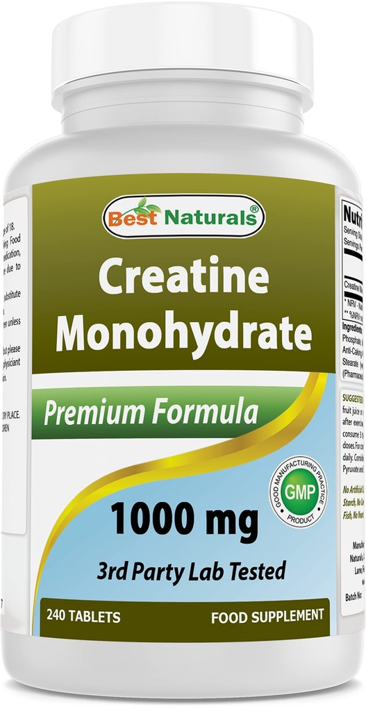 En İyi Doğallar Kretine Monohidrat 1000 mg 240 Tablet