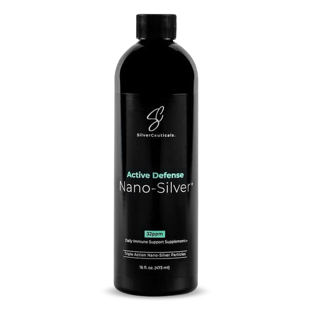 Colloidal Silver w/Nano Teknolojisi - 32ppm 16oz - 8X Daha Etkili - Doğal Immune Desteği - Hasta Günlerini Kurtar - 5 & Up - Outperforms Higher PPM Silvers - No Taste & Chicken - 3rd Parti Tested