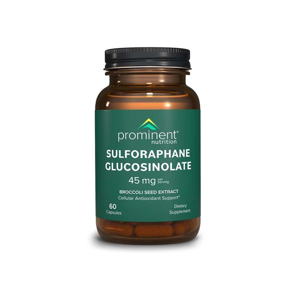 Prominent Beslenme Sulforaphane Glucosinolate Supplement, Hücre Antioksit Desteği, Sulforaphane Supplement 45 mg, 30 Day Supply - 1 Pack
