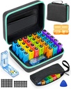 Aylık Pill Organizer 2 Times bir gün, Haftalık Pill Bag, Portatif Hard Shell, Pill XS, Plastik Açılış Pick, Monthly & Weekly Manuals, Benzersiz İlaç Yönetimi ve İzleme