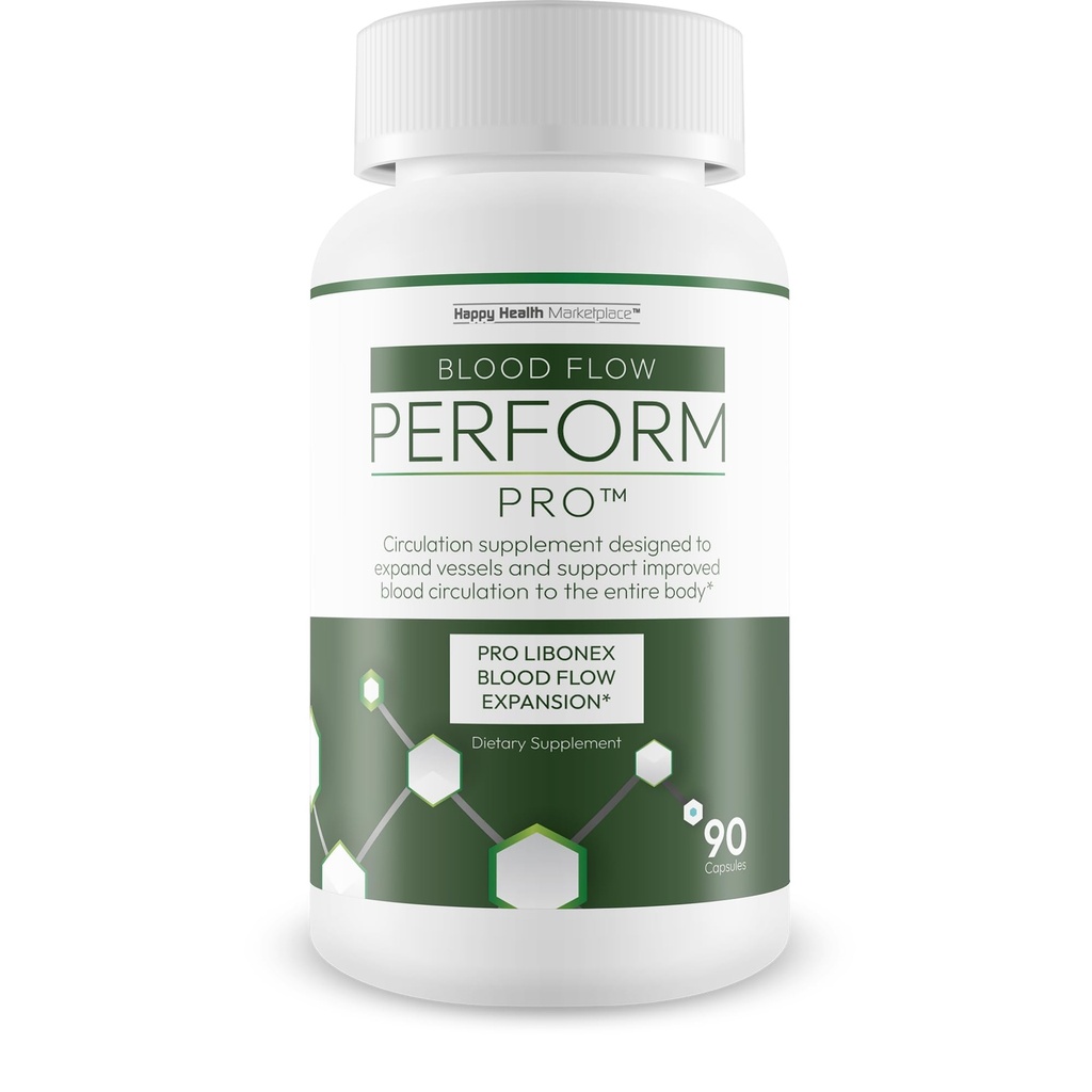 Perform Pro - Our Best Blood Flow Booster for Improved Performance - Circulation Booster Plus Brain Support - Circulation Male Supplement to Focus and Perform - Better Blood Flow Titan Vigor for Men