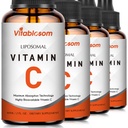 Yetişkinler için Liposomal Vitamin C 2000 mg Sıvı, Yüksek Abvitamin VIT C, Max Vitamin C, Immune System & Antioksi için, 60ML (4 Şişe)