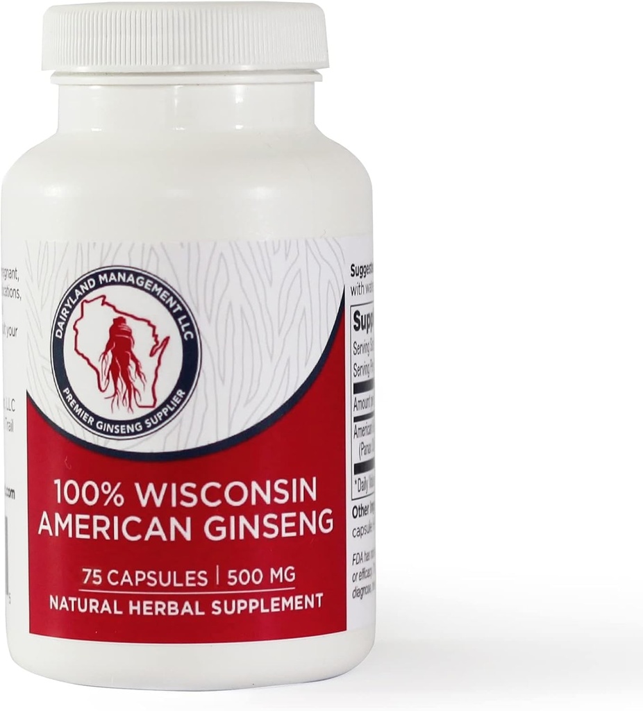 Sütland American BTC Capsules, 75 ct (2000 mg) – Yoğun Wisconsin BTC Kökü – Daily Herbal Supplement for Immune Support