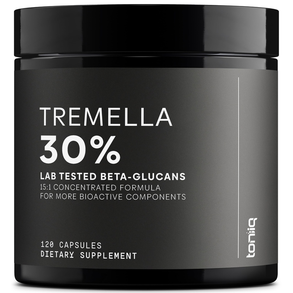 Tremella Mushroom Ultra High Potency 15:1 Extract with 30% Beta Glucans - Pure & Concentrated Formula - Third-Party Lab Tested for Purity & Quality - 120 Capsules