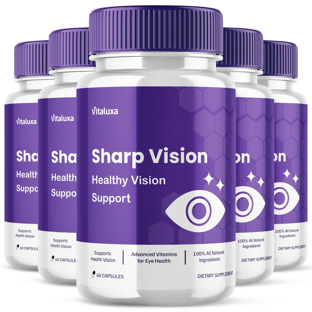 (5 Pack) Sharp Vision Eye Supplement, Sharpe Vision Capsules for Advanced Healthy Eyesight Retina Support Formula, SharpVision Pills Clear Eyes Sharper Vision Improvement Vitamins Formula (300 Ct)