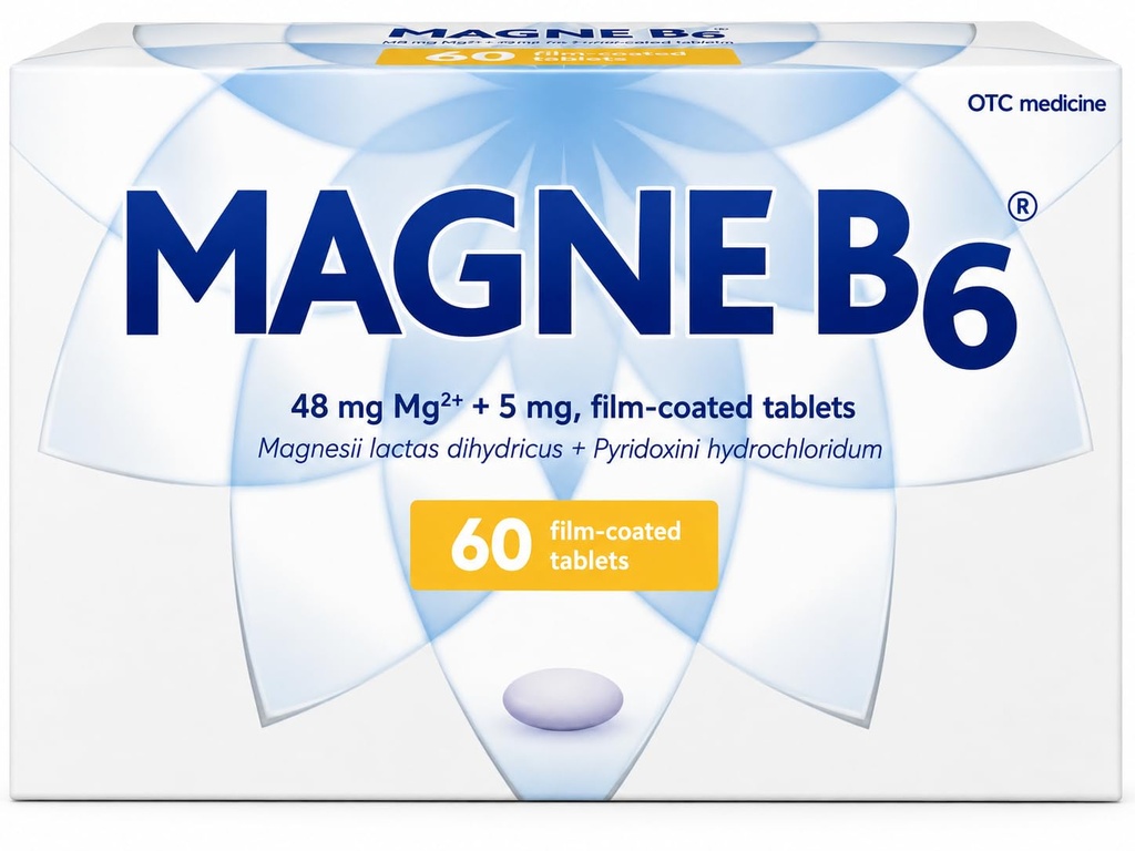 Sabane Mag B6 Magnezyum ve Pyridoksie Kaplama Tabletleri, 60 Kont