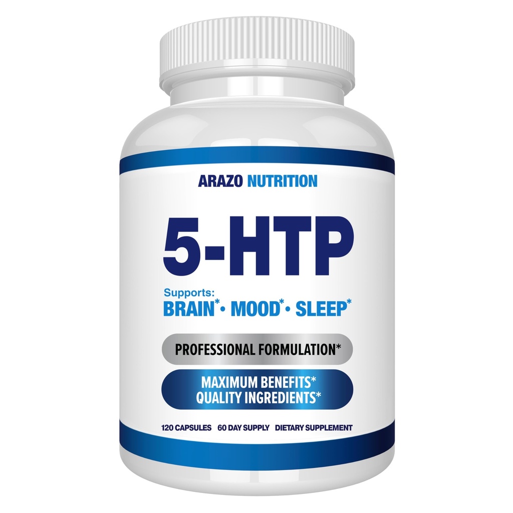 5-HTP 200 MG, Mood için Plusdis, Uyku - Calm ve Rahatsız Mood -% 99 Yüksek Yükseklik - 120 Capsules - Arazo Beslenme