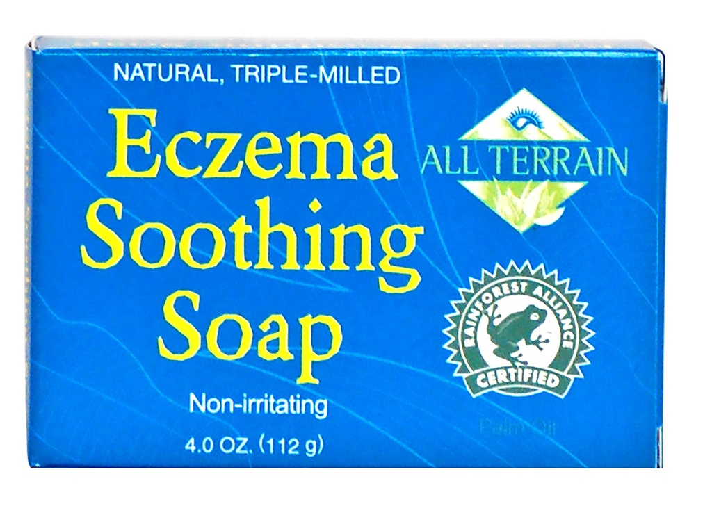 All Terrain Eczema Soothing Soap Bar, 4oz, To Cleanse & Calm Itchy, Irritated Eczema Skin