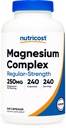 Nutricost Magnezyum 250 mg, 240 Capsules - Magnezyum Oksit, Citrate ve Glycinate - Gluten Free and Non-GMOMO
