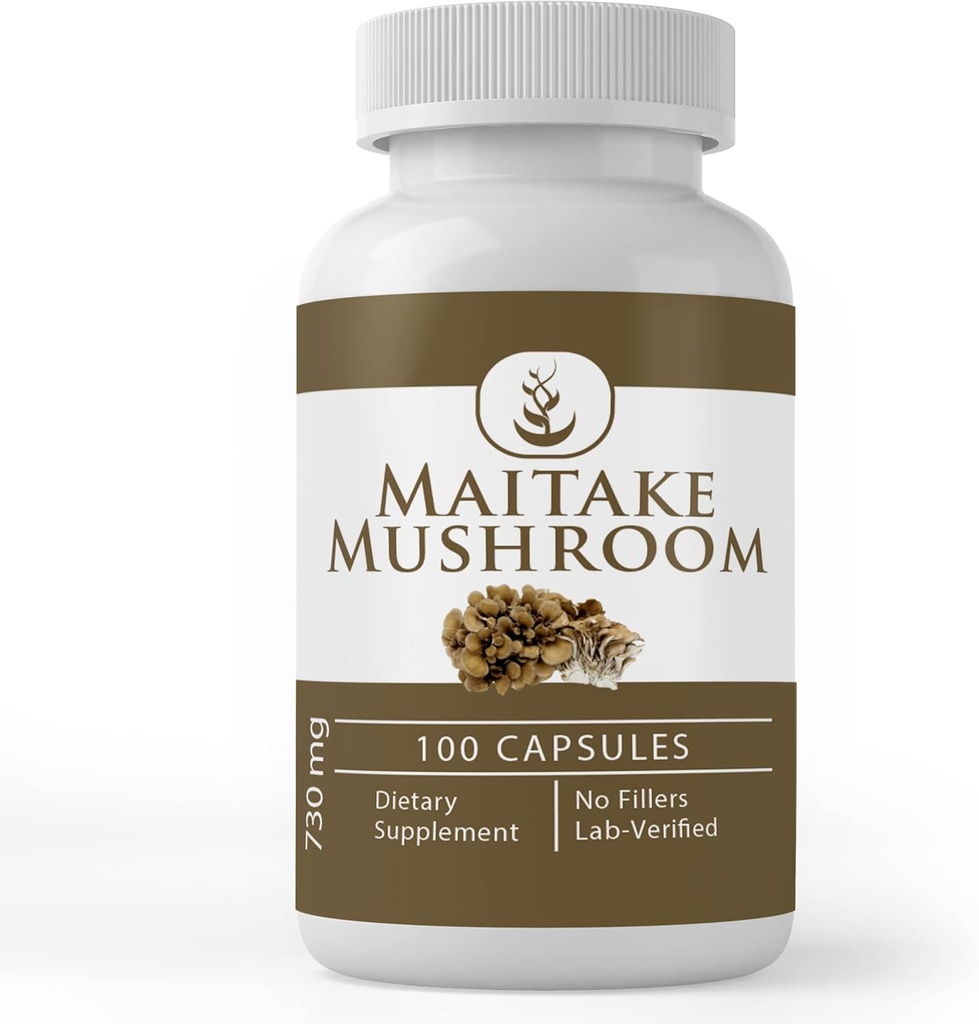 Pure Original Materialss Maitake Mushroom Extract, (100 Capsules) Her zaman Pure, Nomixs Or Fillers, Lab Onaylandı
