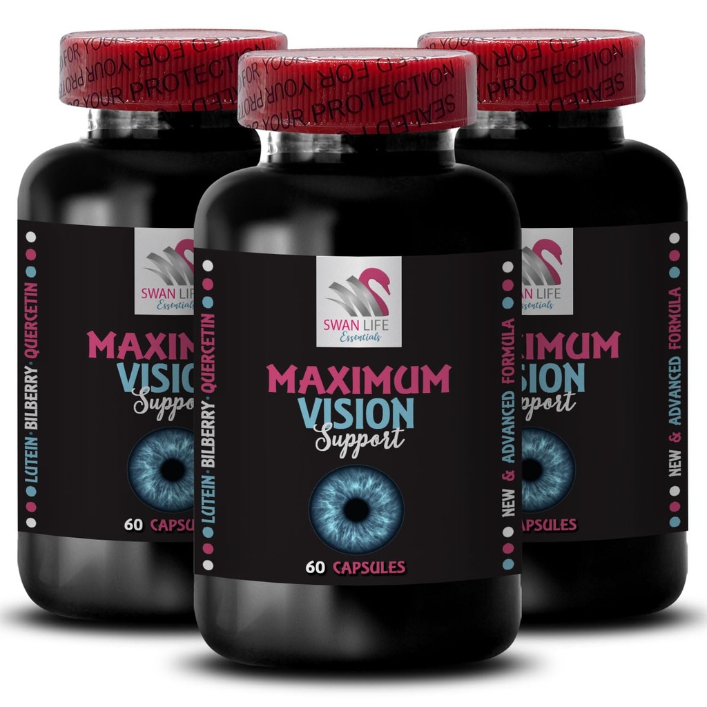 Pure view - EYE VISION SUPPLEMENT - Vision balance, Clearer vision, Precision sight, Focus improvement, Eye sharpener, Vivid vision, Focus sharpener, Visual boost, Better image 3 Bottle 180 Capsules