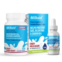 Sütaid Lactase Enzyme Drops Tabletleri Lactose intolerans Yardımı | Gaz, Bloating & Diarrhea | Dairy Digestive Supplement | 0,5 Fl Oz & 120 Raspberry Flavored Tabletler