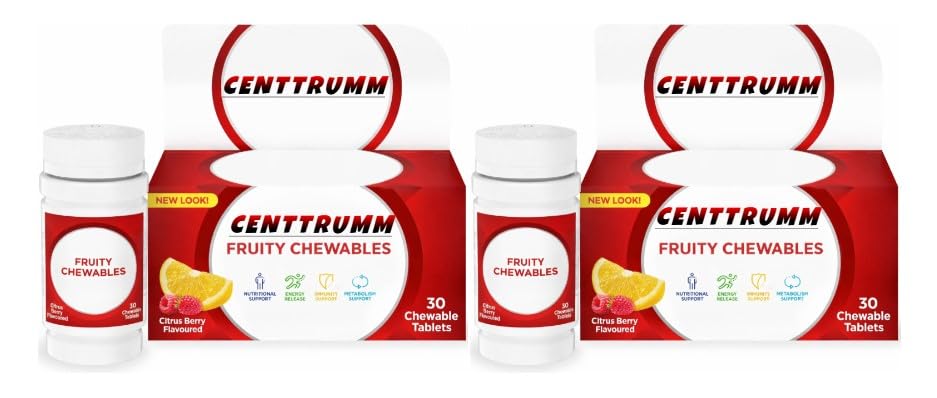Fruity Chewables Multivitamin Tablets for Adults, with Vitamin C, D, and Zinc, 13 Essential Vitamins, Chewable, 30 Count, Pack of 2