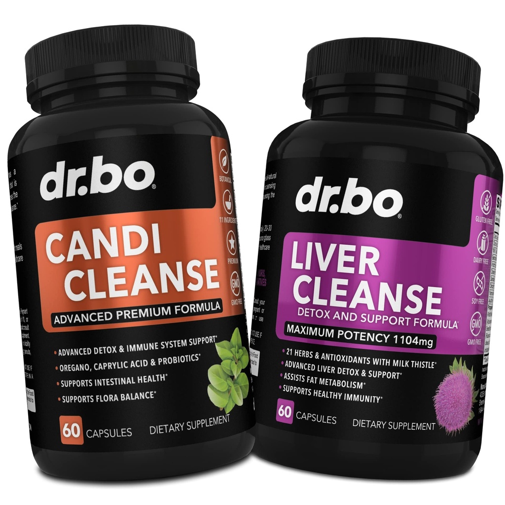 Candi Liver Cleanse Support Supplement - Balance Control Probiyotik Kompleksi Kadınlar ve Erkekler için Temiz - Oral Herbal Oregano & Caprylic Acid Capsules, Gallbladder Care Capsules & Milk Butle Dandelion