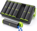 Haftalık Pill Organizer 2 Times a Day, KOVIU Büyük Seyahat Pill Box 7 Gün, Am Pm Two Daily Pill Case with Rotatable Crime, Pill Holder Container for Vitamin, Medicine, Supplement, Fish Oil, Green