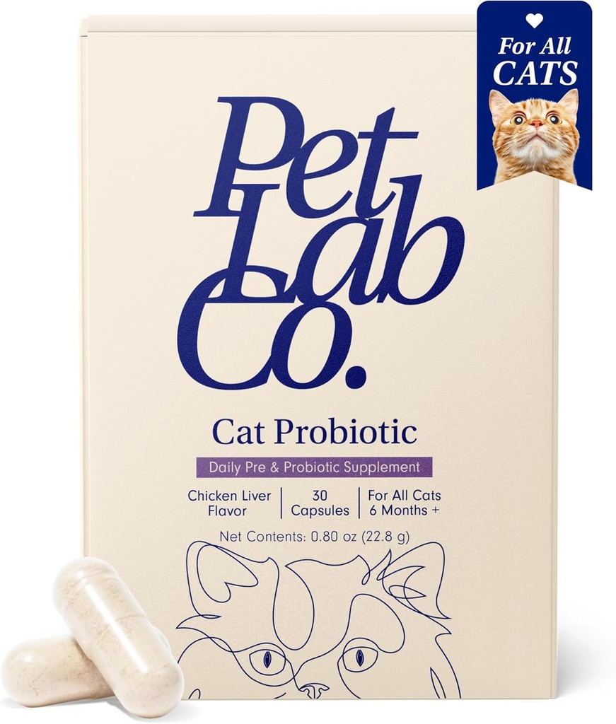 PetLab Co. Probiyotiks for Cats, Support Gut Health, Occasional Diarrhea, Digestive Health & Immune Support - Kullanımı Kolay - 30 Kont
