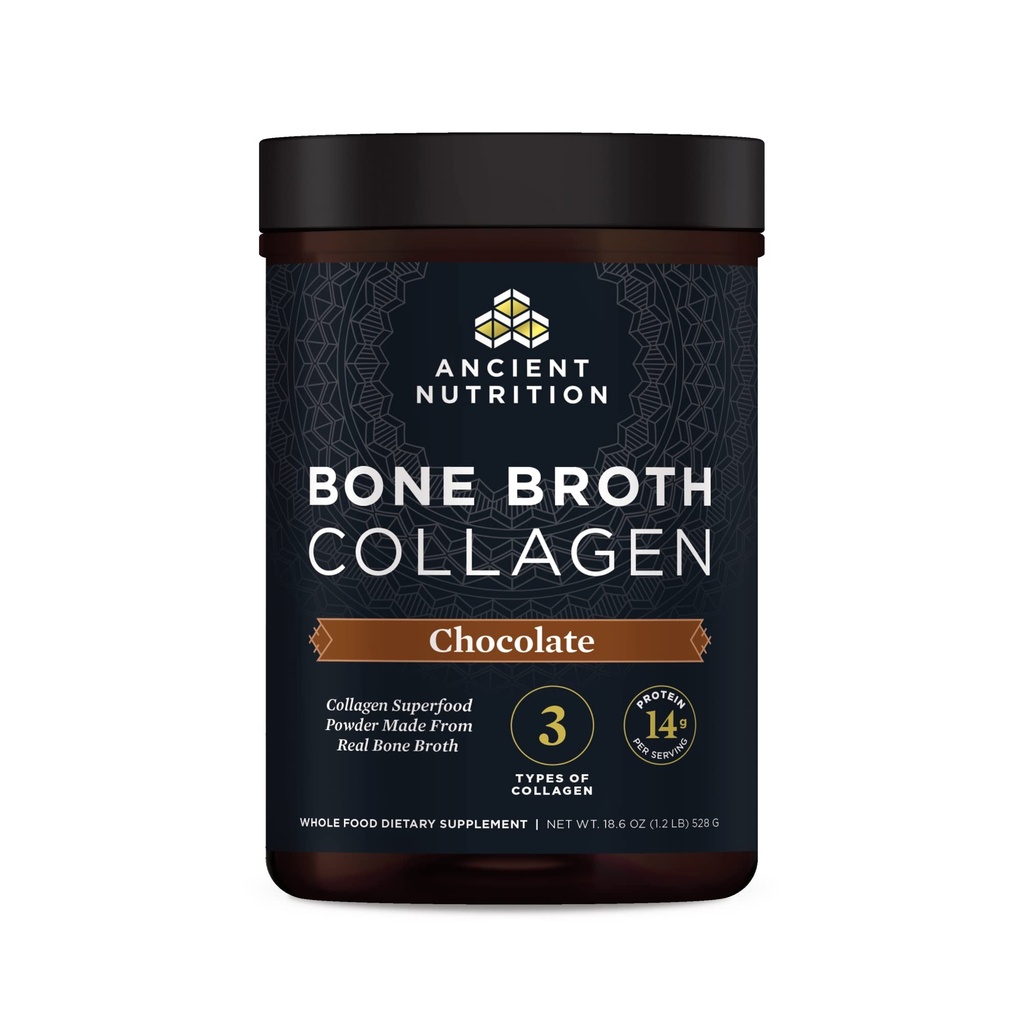 Eski Beslenme Collagen Toz, Bone Broth Collagen, Chocolate, Hydrolyzed Multi Collagen,, Supports Skin and Nails, Ortak Supplement, 30 Hizmet, 18.6oz