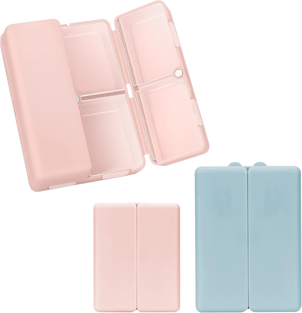 FYY 2 Apples Daily Pill Organizer, 7 Karşılaştırmalı Pill Case Travel Pill Organizer, [Folding Design] Pill Box for Purse Pocket to Hold Vitamins,Cod Liver Oil,Supplements and Drug-Pink+ Deniz Kuvvetleri