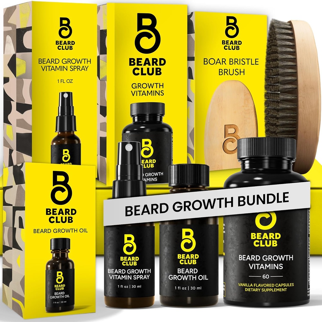 Ayıd Club Premium Ayıd Büyüme Kit - Büyüme Petrol, Vitaminler, Vitamini & Boar Bristle Fırça - Hediye Setleri