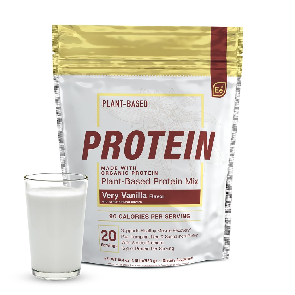 Temel Elements Pea Protein Toz - Çok Vanilla | Low-carb Plant-Based Vegan - Keto-Friendly ve Gluten-Free | 20 Hizmet, 18oz