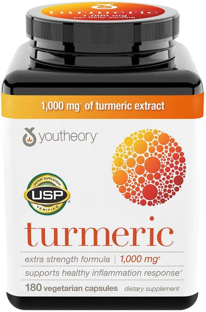 Youtheory Turmeric Extra Strength 1000 mg (180 Count) (3 Pack)