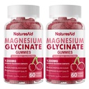 Magnezyum Glycinate Gummies 1000 mg - Sugar Free Magnezyum P Properties Supplement with Vitamin D, B6, CoQ10 for Calm Mood & Sleep Support - 120 Cherry Gummies -2 Pack.