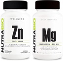 NutraBio çinko Chelate ve Reaktör Magnezyum Supplement Sche - Vitamin Supplement Sche Immune System and Bone Health