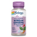 SOLARAY Kore Lenfo Kökleri - Occasional Stres, Enerji ve Fiziksel Endurance -% 5 Ginsenosides - Vegan, Lab Onaylandı - 60 Hizmet, 60 VegCaps
