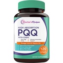Doctor's Recipes PQQ Supplement 40 mg with CoQ10, Omega 3-6-9 Essential Fatty Acids, Highly Purified and Bioavailable, Brain Energy Heart Health, Pyrroloquinoline Quinone Disodium Salt, 120 Softgels