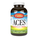 Carlson - ACES, Vitaminler A, C, E + Selenium, Hücre Sağlığı ve Immune Desteği, Antioksi, 300 Softgels