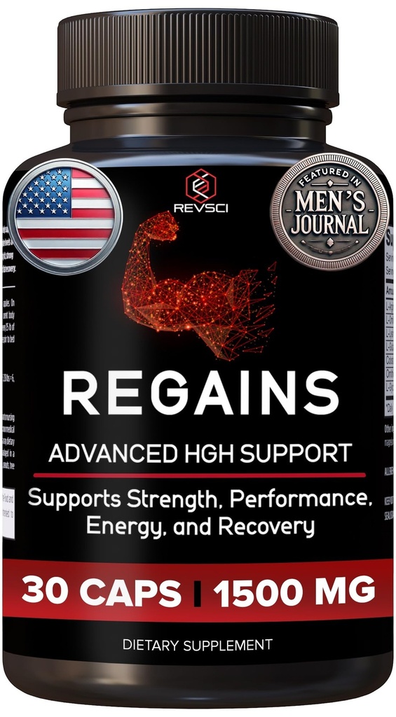 HGH Supplements for Men & Women - Regains Natural Anabolic Muscle Growth Building & Human Growth Hormone for Men, Muscle Builder for Men, Muscle Recovery Post Workout Supplement, 30 Protein Pills