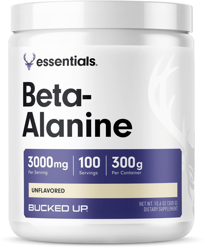 Bucked Up Beta Alanine 300 mg Toz, Non-GMO, Gluten-Free, Unflavored (100 Hizmet)