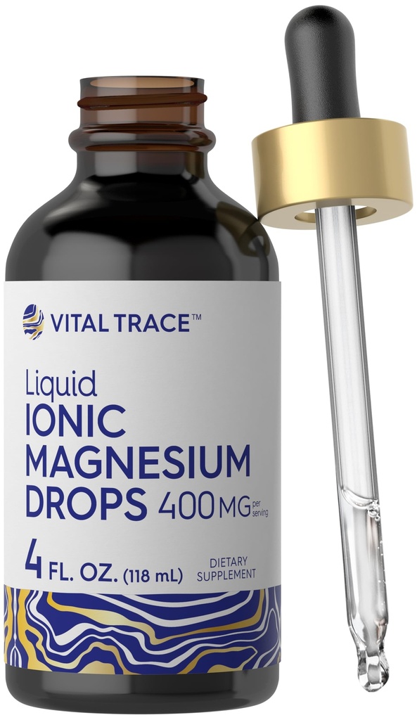 Carlyle Ionic Magnezyum Sıvı Kompleksi | 400 mg | 4 fl oz | Vejetaryen Drops | Non-GMO & Gluten Free Supplement | by Vital Trace
