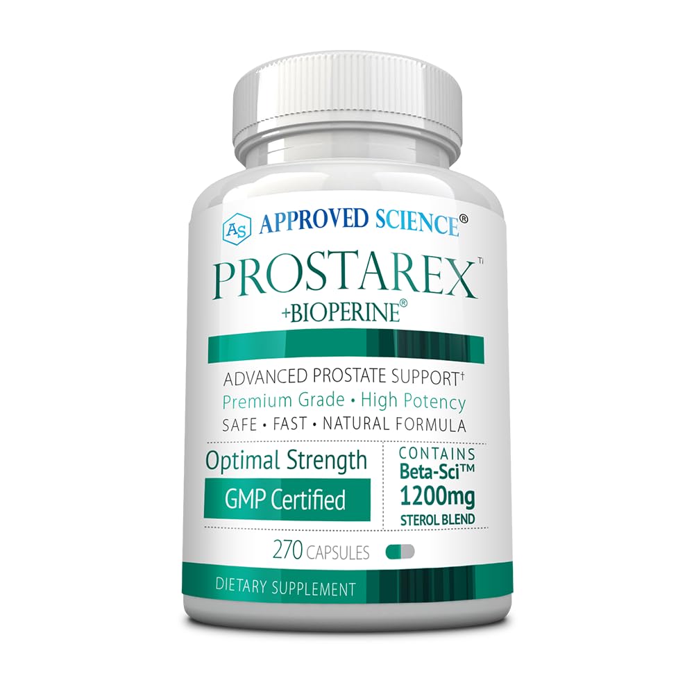 Onaylanmış Bilim Prostarex - Prostate Supplement - Saw Palmetto, 1200 mg Beta-Sitosterol, Bioperine - 270 Capsules - 3 Ay Supplyine