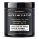 VEGATOT Vertigo Supplement *USA Made and Tested * İç Kulak Supplement with Ginkgo Biloba Lion's Mane Lemon Balm Ginger VIT B1, B6, B12- for Dizziness Spinning Inside Ear Balance Supplement