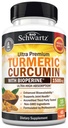 Turmeric Curcumin with Black Pepper Extract 1500 mg - High Abxia Ultra Potent Turmeric Supplement with 95 Curcuminoids and BioPerine - Non GMO Tumeric Capsules for Ortak Destek - 45 Capsules